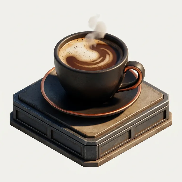 Icon Kopi gaya Isometric 3D, dibuat dengan Iconnih