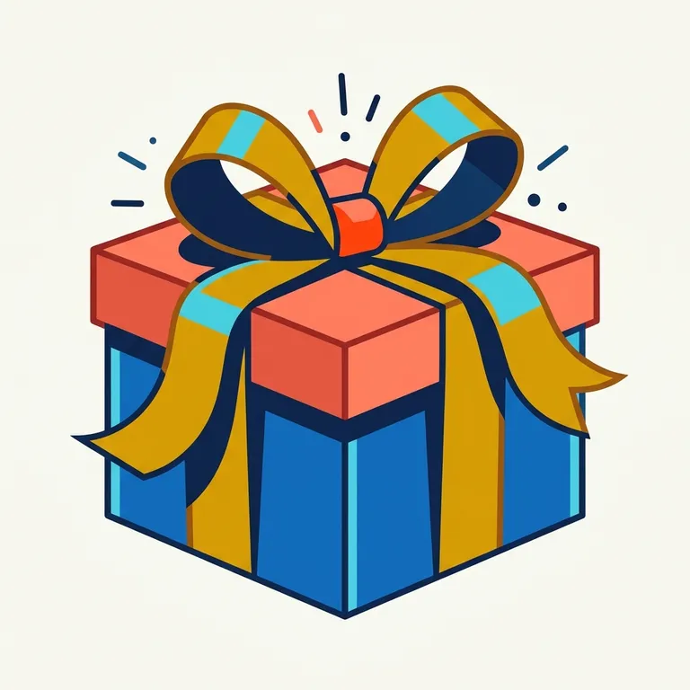Icon Kado gaya Flat Vector, dibuat dengan Iconnih