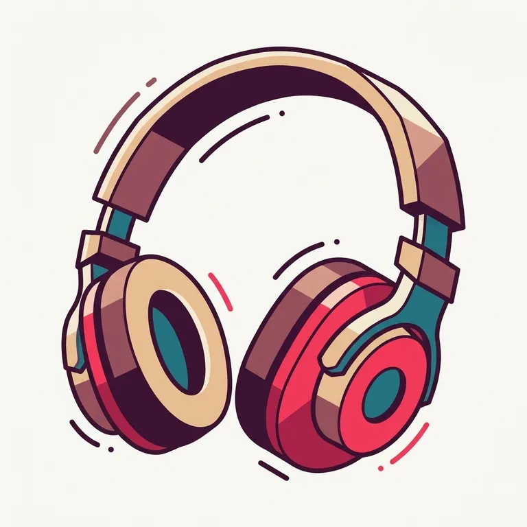 Icon Headphone gaya Flat Vector, dibuat dengan Iconnih