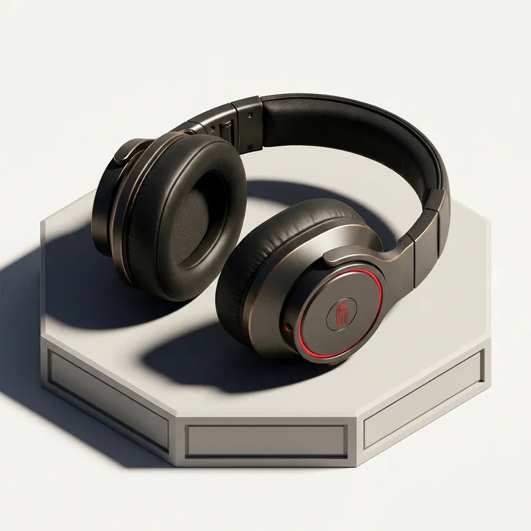 Icon Headphone gaya Isometric 3D, dibuat dengan Iconnih