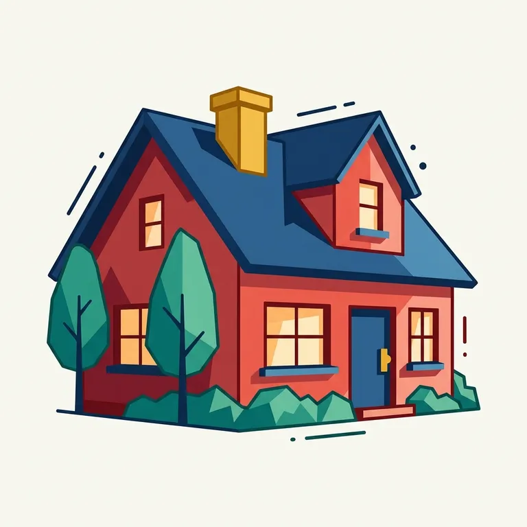 Icon Rumah gaya Flat Vector, dibuat dengan Iconnih