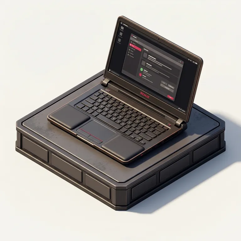 Icon Laptop gaya Isometric 3D, dibuat dengan Iconnih