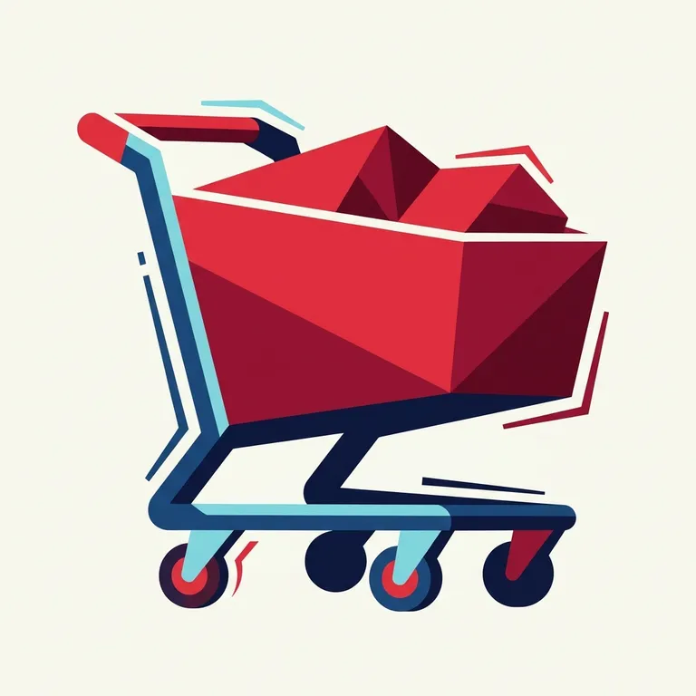 Shopping Cart icon in Flat Vector style, made with Iconnih