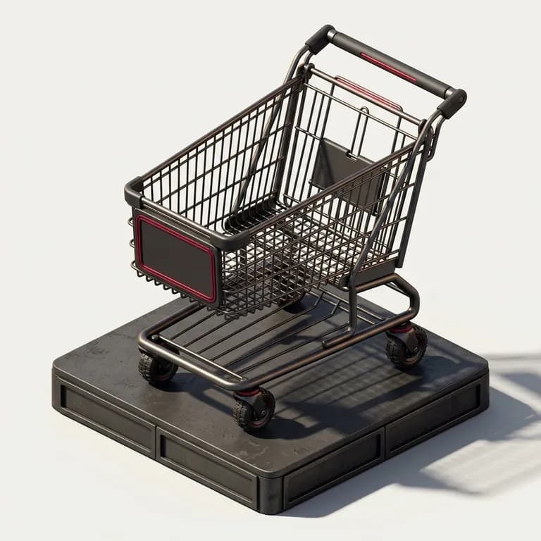 Icon Keranjang Belanja gaya Isometric 3D, dibuat dengan Iconnih