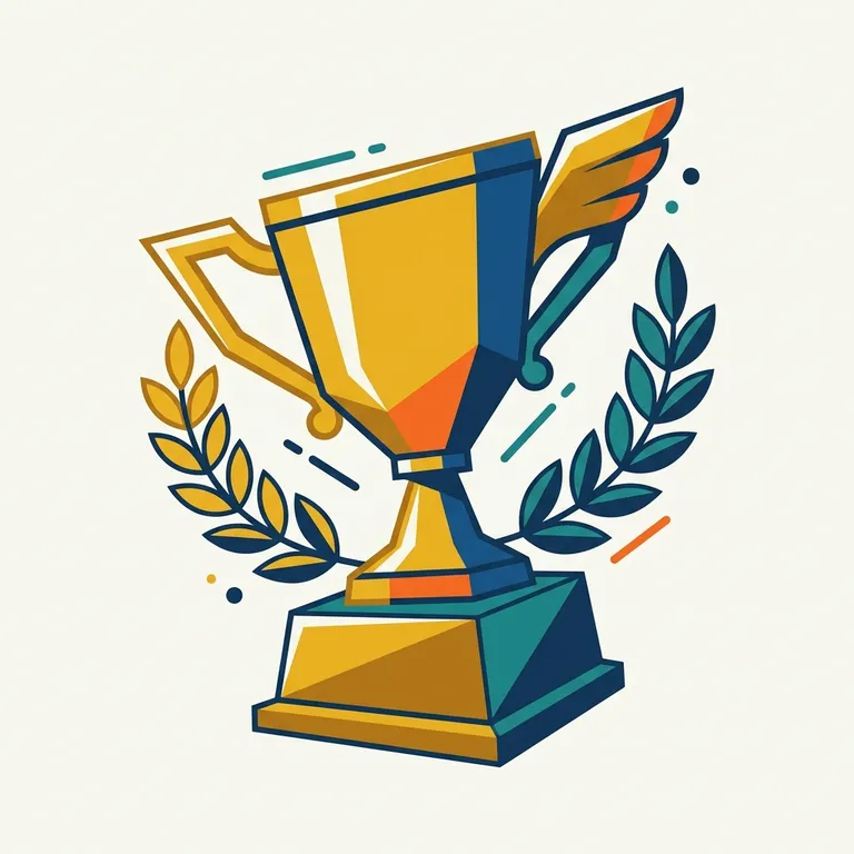 Trophy icon in Flat Vector style, made with Iconnih