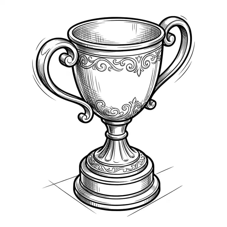 Trophy icon in Line Art style, made with Iconnih