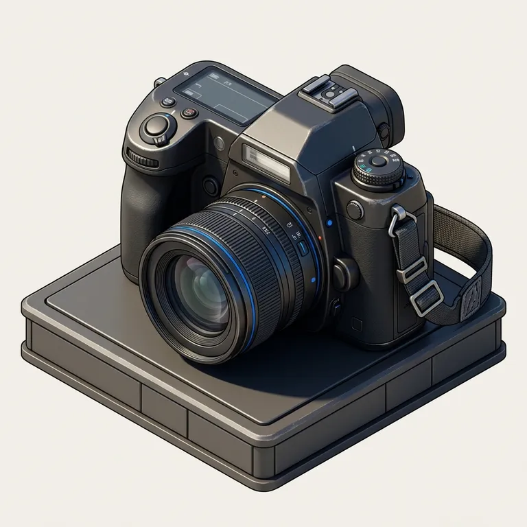 Camera icon in Isometric 3D Icons style, made with Iconnih