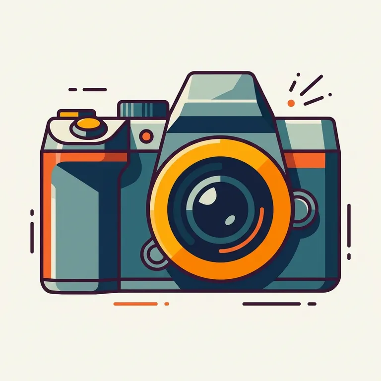 Icon Kamera gaya Icon Flat Vector, dibuat dengan Iconnih