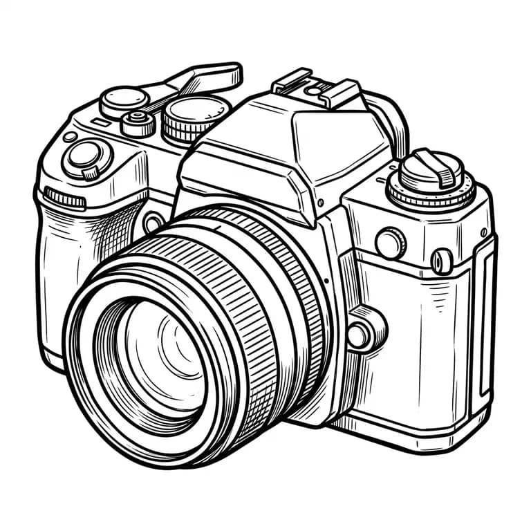 Icon Kamera gaya Icon Line Art, dibuat dengan Iconnih