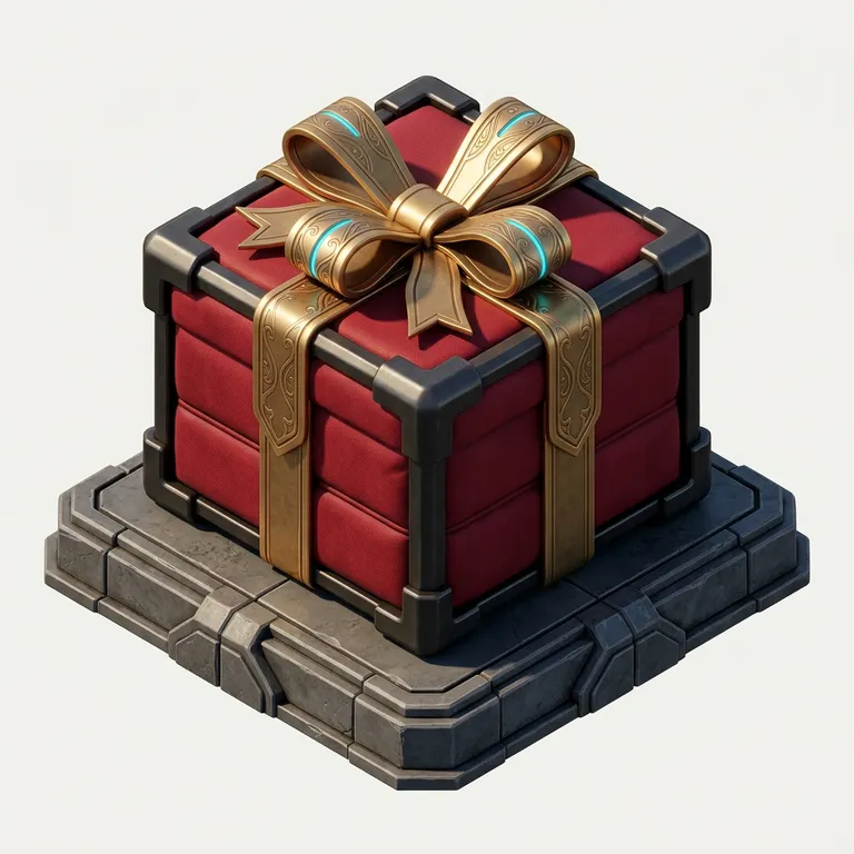 Gift icon in Isometric 3D style, made with Iconnih