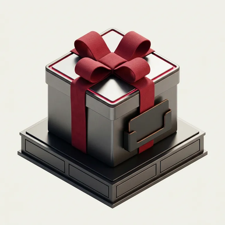 Gift icon in Isometric 3D style, made with Iconnih