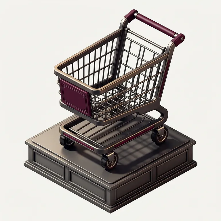 Shopping Cart icon in Isometric 3D style, made with Iconnih