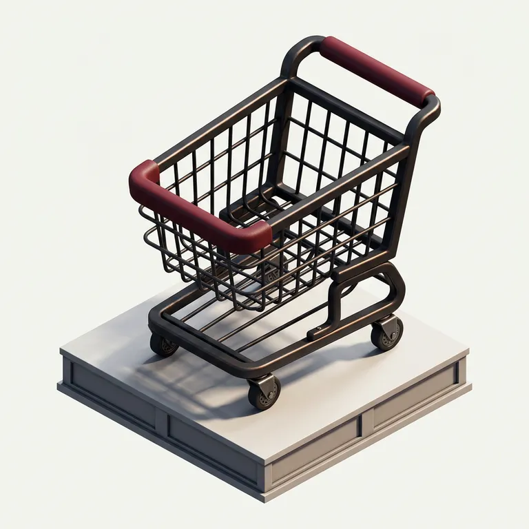 Shopping Cart icon in Isometric 3D style, made with Iconnih
